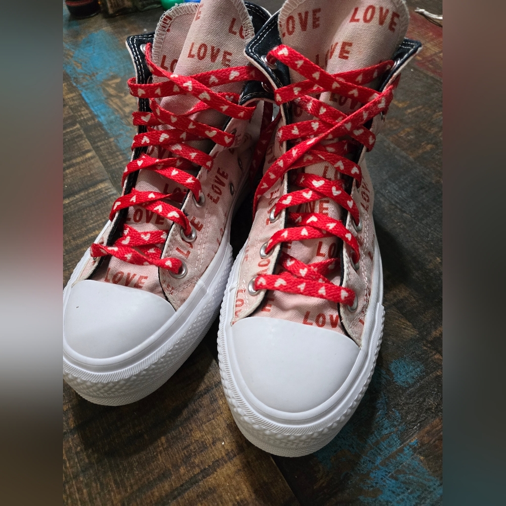 Limited Edition Converse Love Print High-Top Sneakers